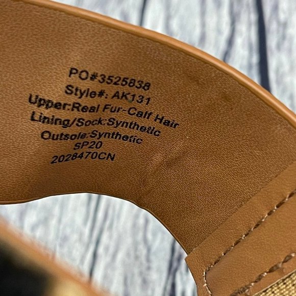 J Crew Leopard Calf Hair Easy Summer Slide Sandals Women's Size 10 shoes - Picture 10 of 10